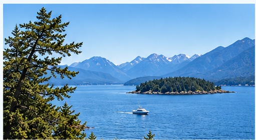 West Coast mountains and water